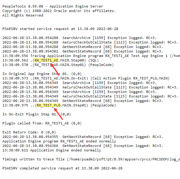 Onexit Plugin Trace File